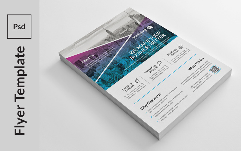 Business Multi Color Flyer - Corporate Identity Template