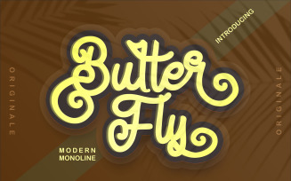 Butter Fly | Modern Monoline Font