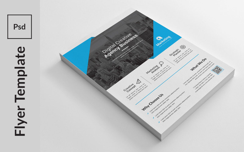 Flat Flyer - Corporate Identity Template