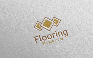 Flooring Parquet Wooden 5 Logo Template