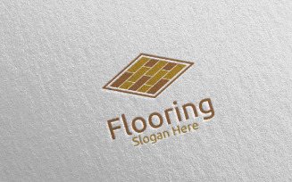 Flooring Parquet Wooden 7 Logo Template