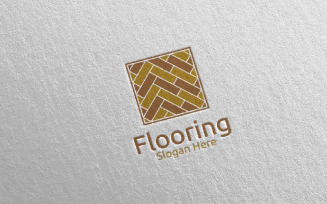 Flooring Parquet Wooden 9 Logo Template