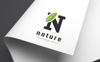 Nature Letter N Logo Template