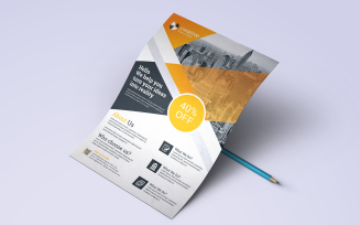Orange Color Business Flyer - Corporate Identity Template