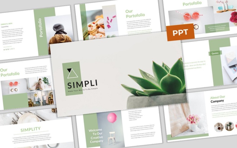 Simpli - Simple & Modern Business PowerPoint template PowerPoint Template