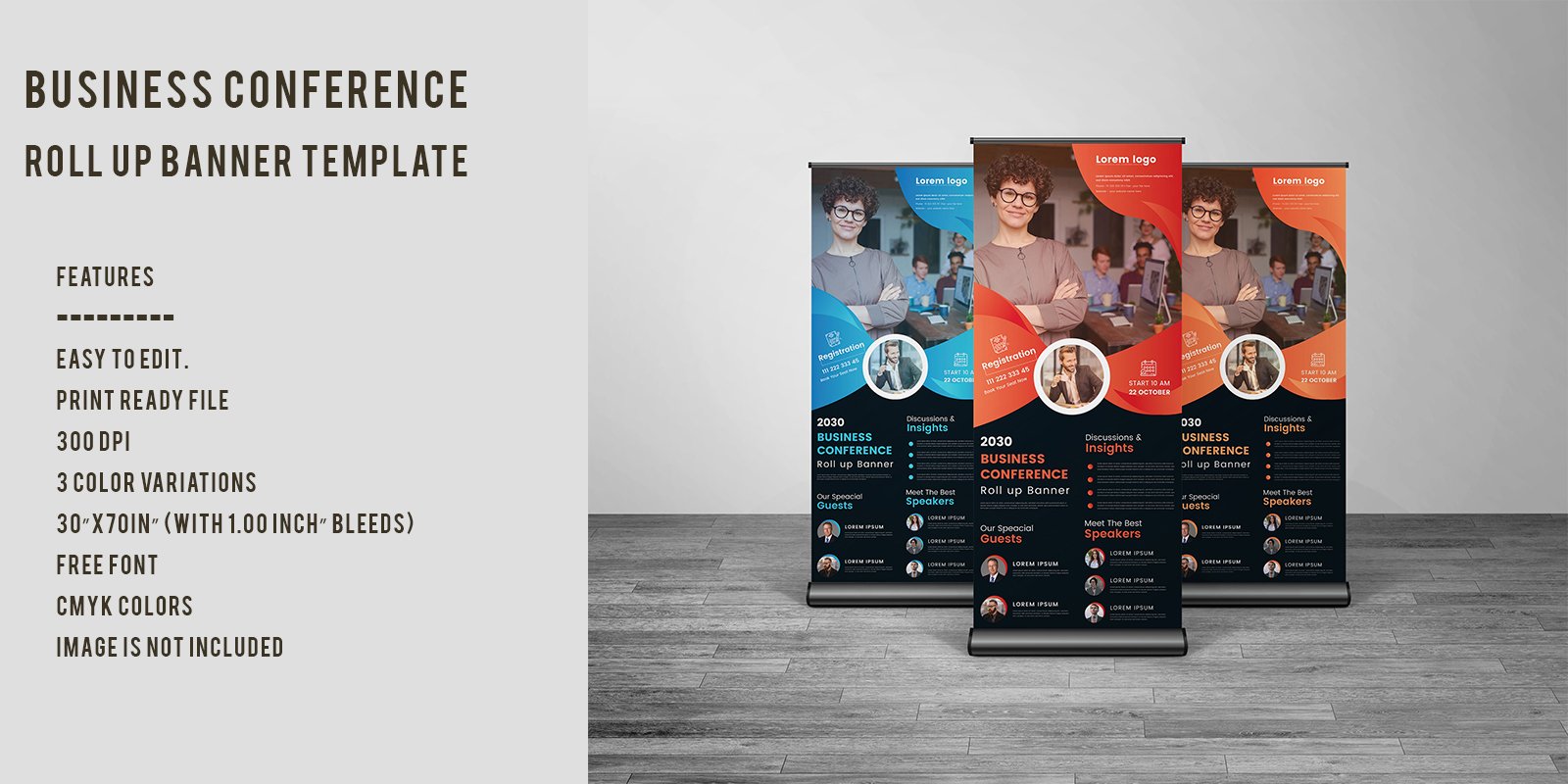 Kit Graphique #105446 Conferencerollupbanner Seminarrollupbanner Divers Modles Web - Logo template Preview