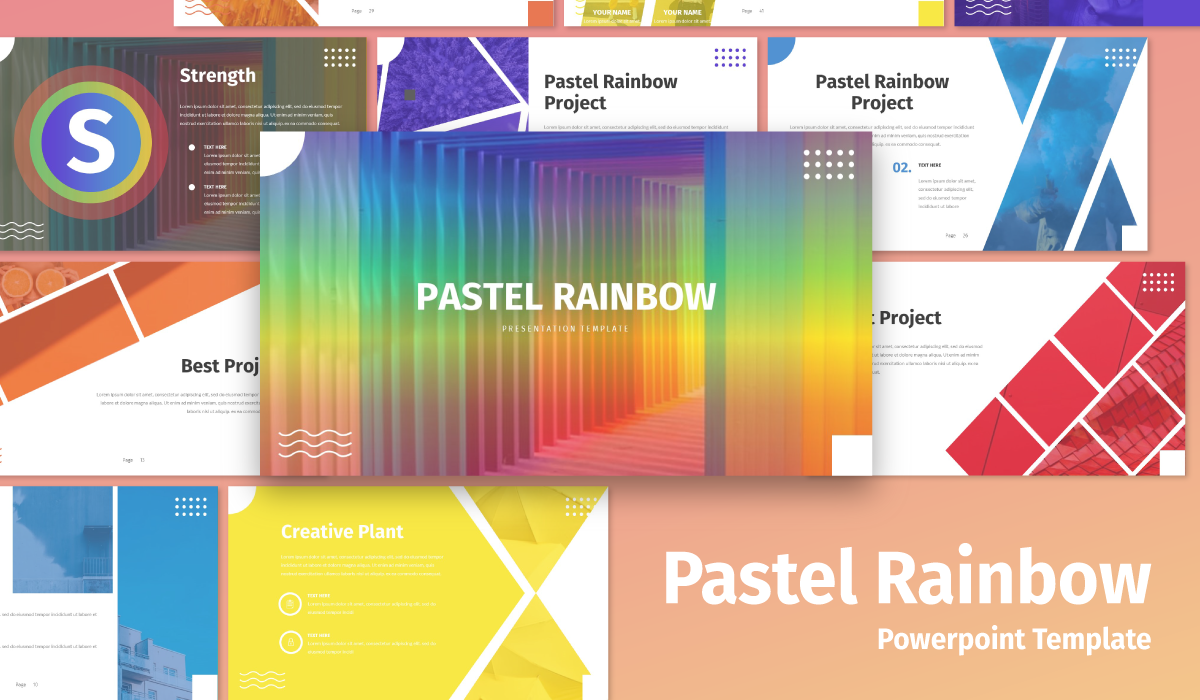 Pastel Rainbow - Multipurpose PowerPoint Template