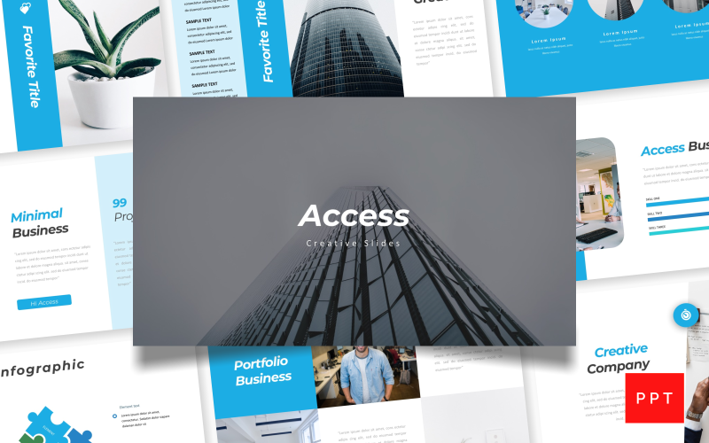 Access - Creative PowerPoint template PowerPoint Template