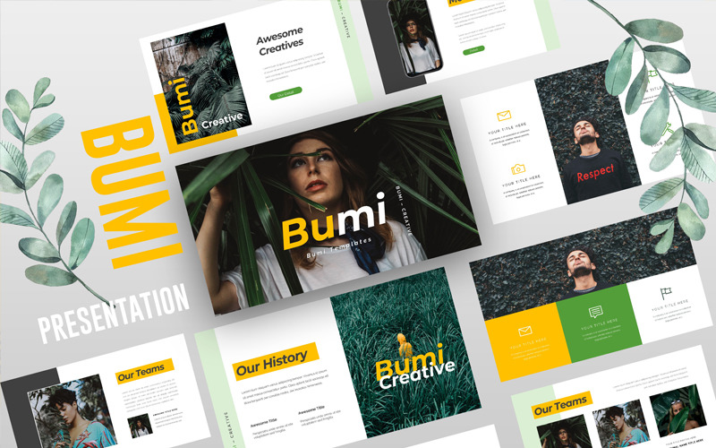 Bumi Creative PowerPoint template PowerPoint Template