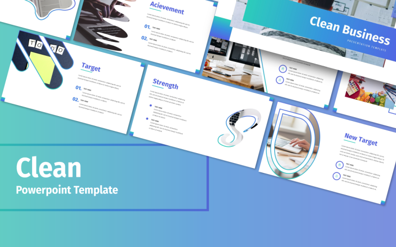 Clean - Business PowerPoint template PowerPoint Template