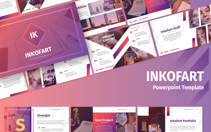 Inkofart - Multi Purpose PowerPoint template PowerPoint Template