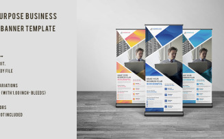 Multipurpose Business Services Promotional Roll-Up Banner
