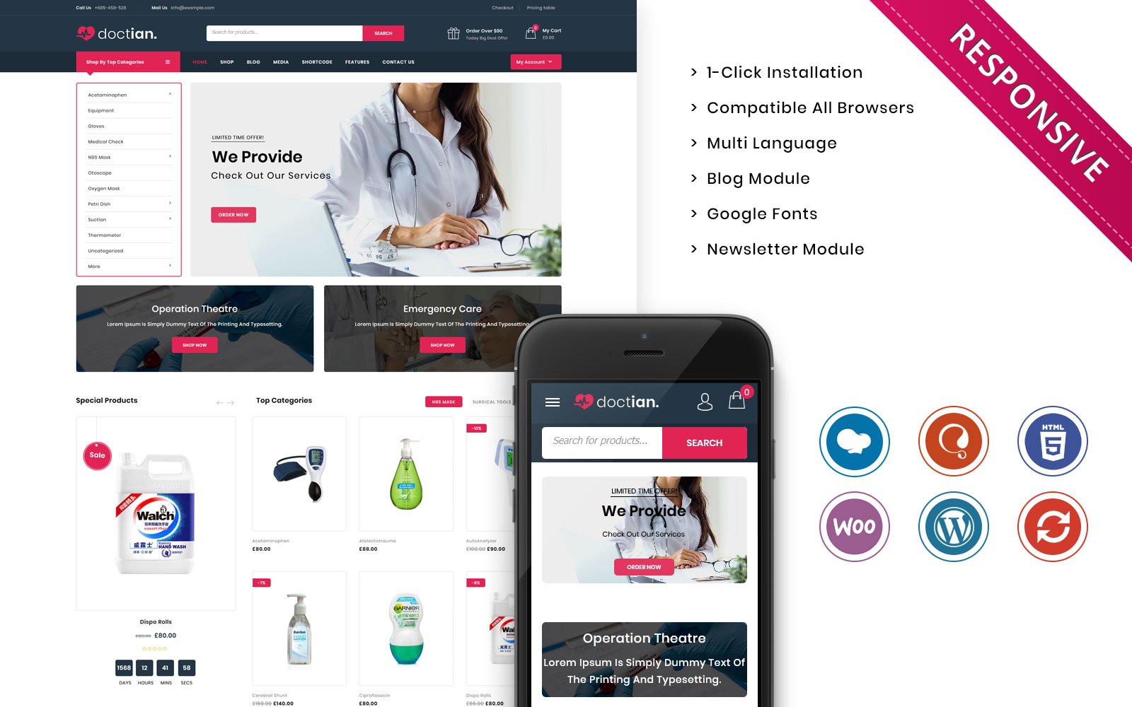 Template #105503 Responsive Drugstore Webdesign Template - Logo template Preview
