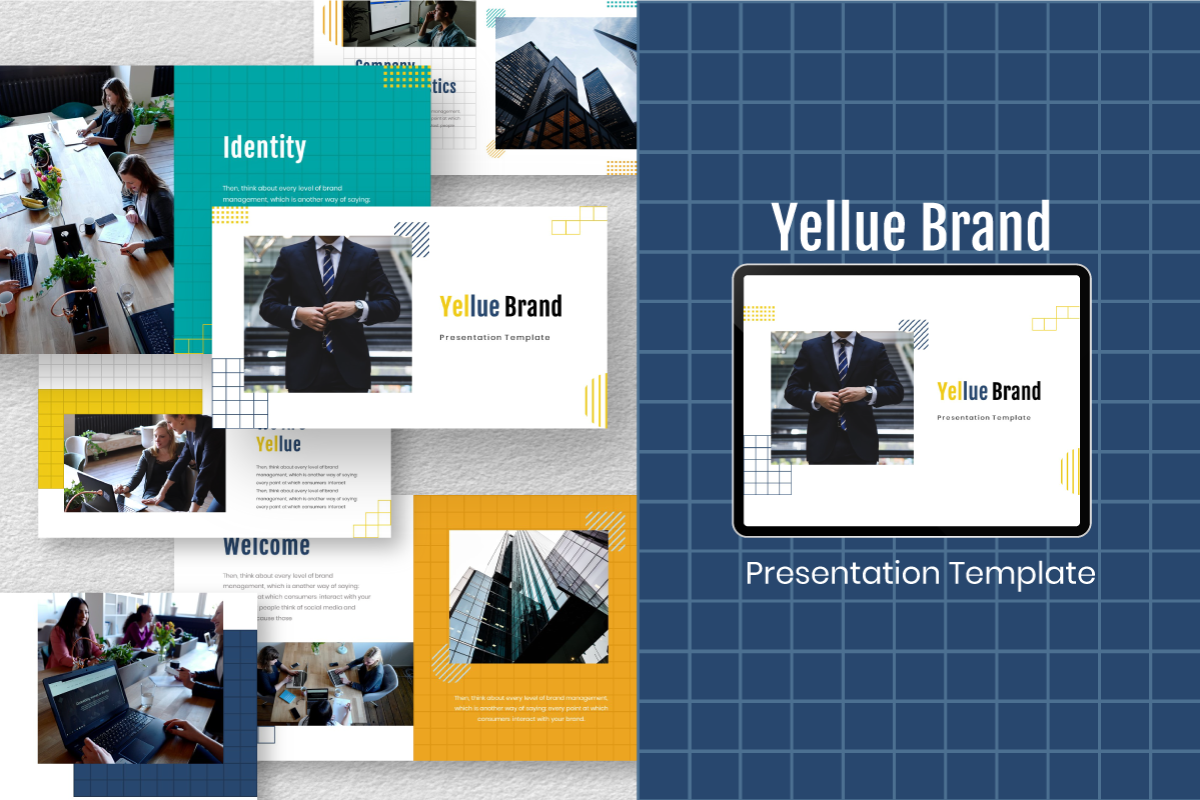 Yellue Brand PowerPoint template
