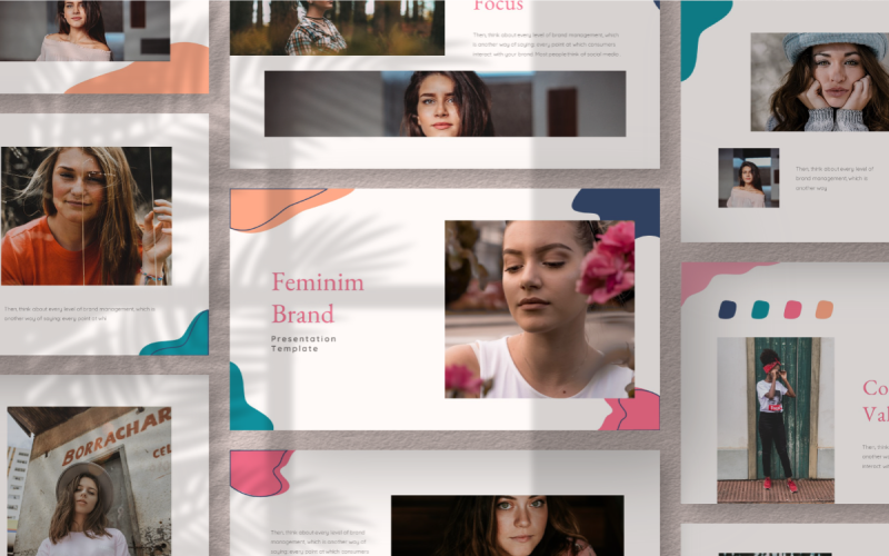 Feminim Brand PowerPoint template PowerPoint Template