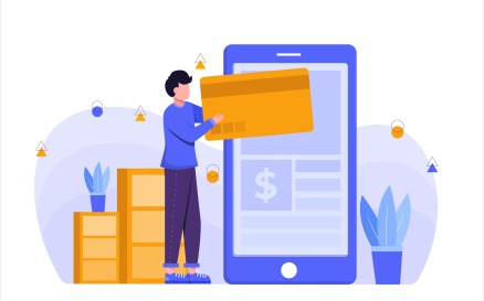 E-commerce App Flat Illustration Vector Graphic