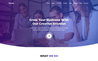 Raven - IT Solutions & Agency HTML Landing Page Template