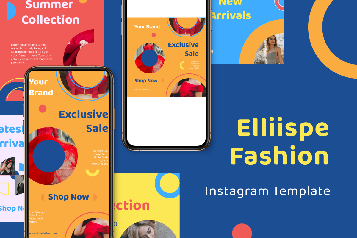 Ellipse Fashion Instagram Template for Social Media