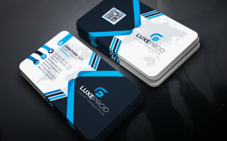 Blue Color Business Card - Corporate Identity Template