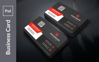Modern Dark Design Business Card - Corporate Identity Template