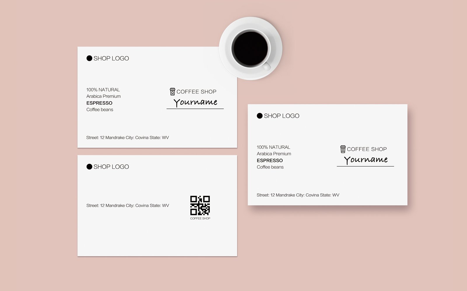 Kit Graphique #106034 Carte Caf� Web Design - Logo template Preview