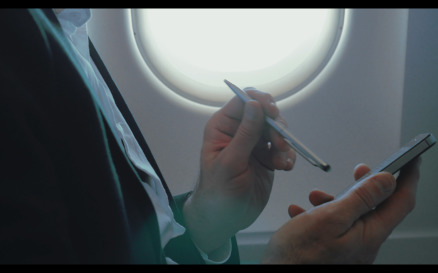 Businessman Using Smart Phone During the Flight - Stock Video