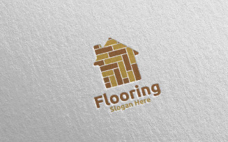 Flooring Parquet Wooden 15 Logo Template