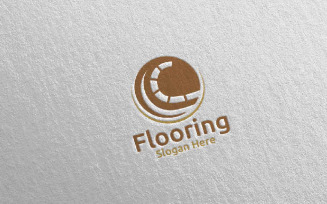 Flooring Parquet Wooden 16 Logo Template