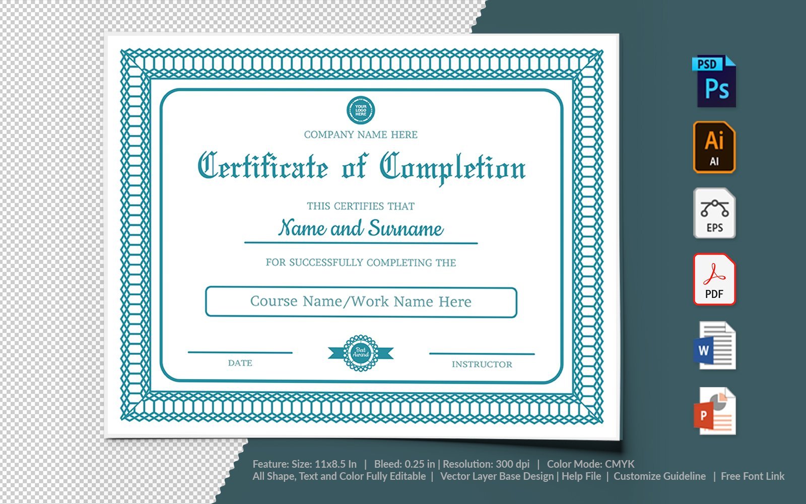 Kit Graphique #106263 Certificate Appreciation Divers Modles Web - Logo template Preview