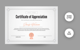Appreciation Certificate Template
