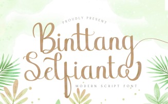 Binttang Selfianto - Modern Cursive Font