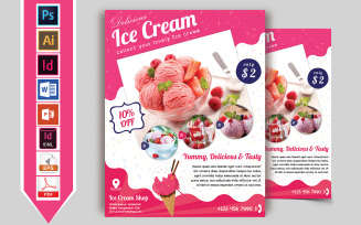 Ice Cream Shop Flyer Vol-01 - Corporate Identity Template