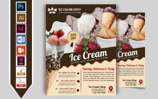 Ice Cream Shop Flyer Vol-03 - Corporate Identity Template