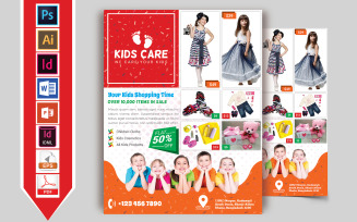 Kids Fashion Shop Flyer Vol-03 - Corporate Identity Template