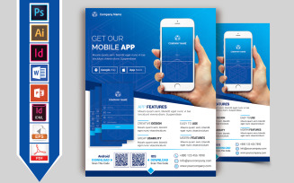 Mobile App Promotional Flyer Vol-03 - Corporate Identity Template