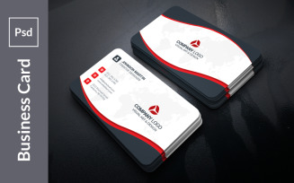 Simple Round Art Business Card - Corporate Identity Template
