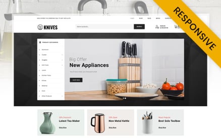 Knives - Kitchen Accessories Store WooCommerce Theme