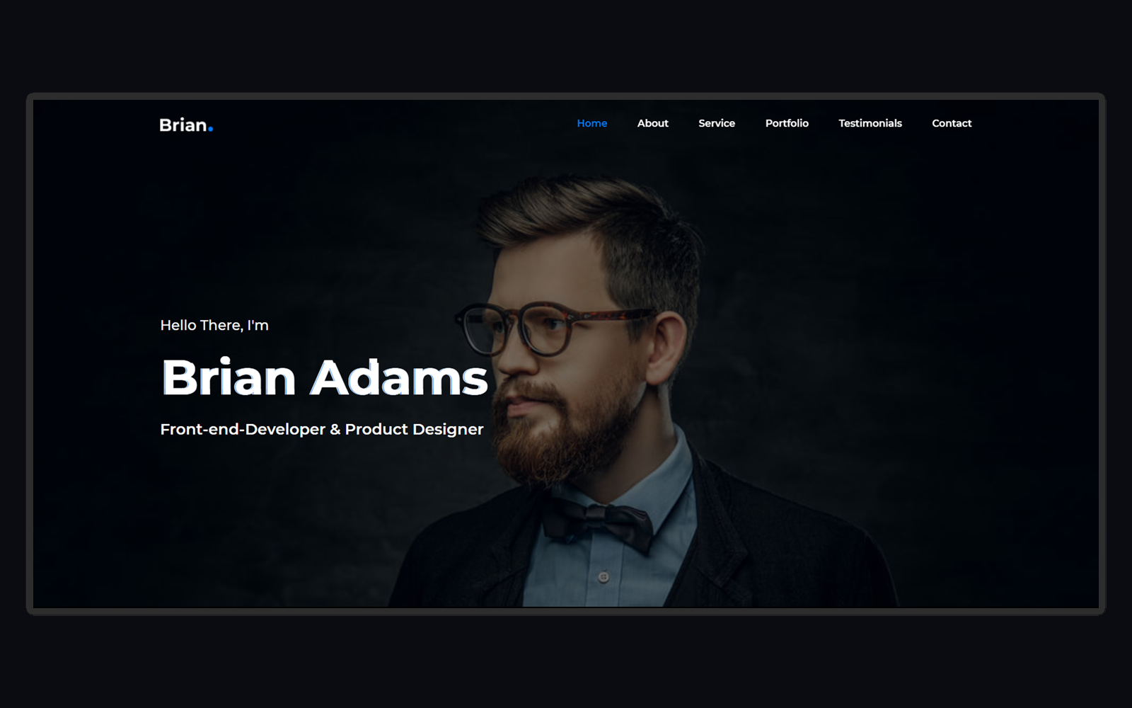 Bootstrap Brian - Creative Personal Portfolio Landing Page-mall #106467