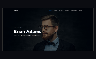 Brian - Creative Personal Portfolio Landing Page Template