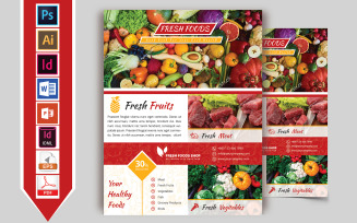 Fresh Food Grocery Shop Flyer Vol-01 - Corporate Identity Template