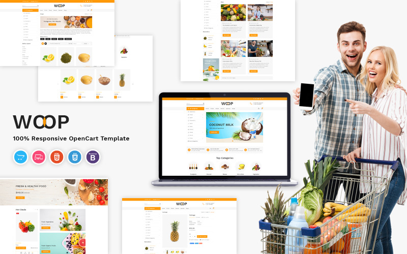 Woop - Grocery Store OpenCart Template