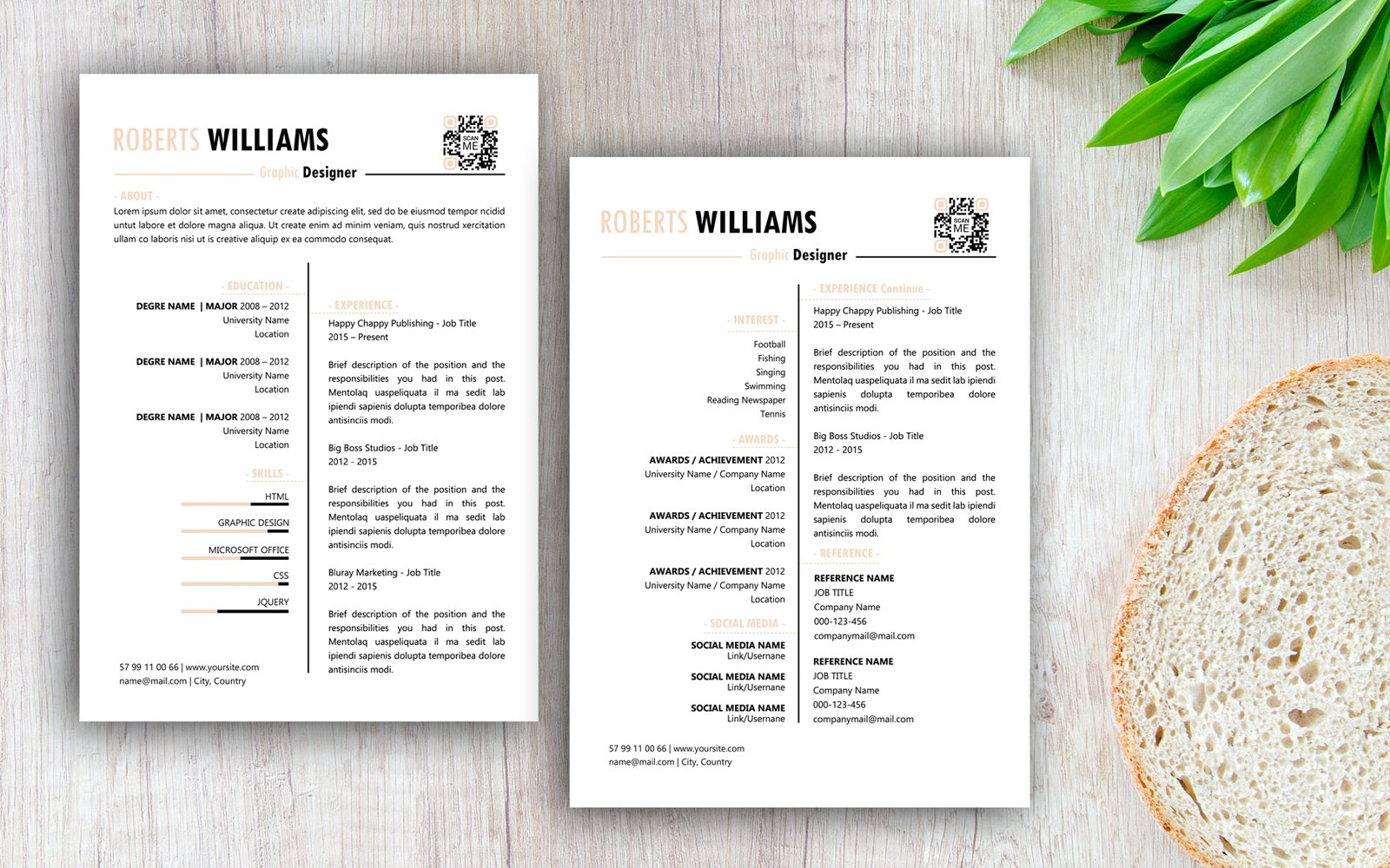 Kit Graphique #106542 Cv Template Web Design - Logo template Preview