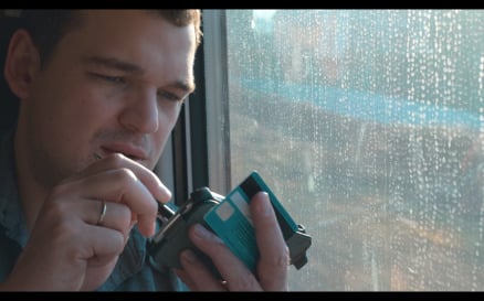 Online shopping with phone in train - Stock Video