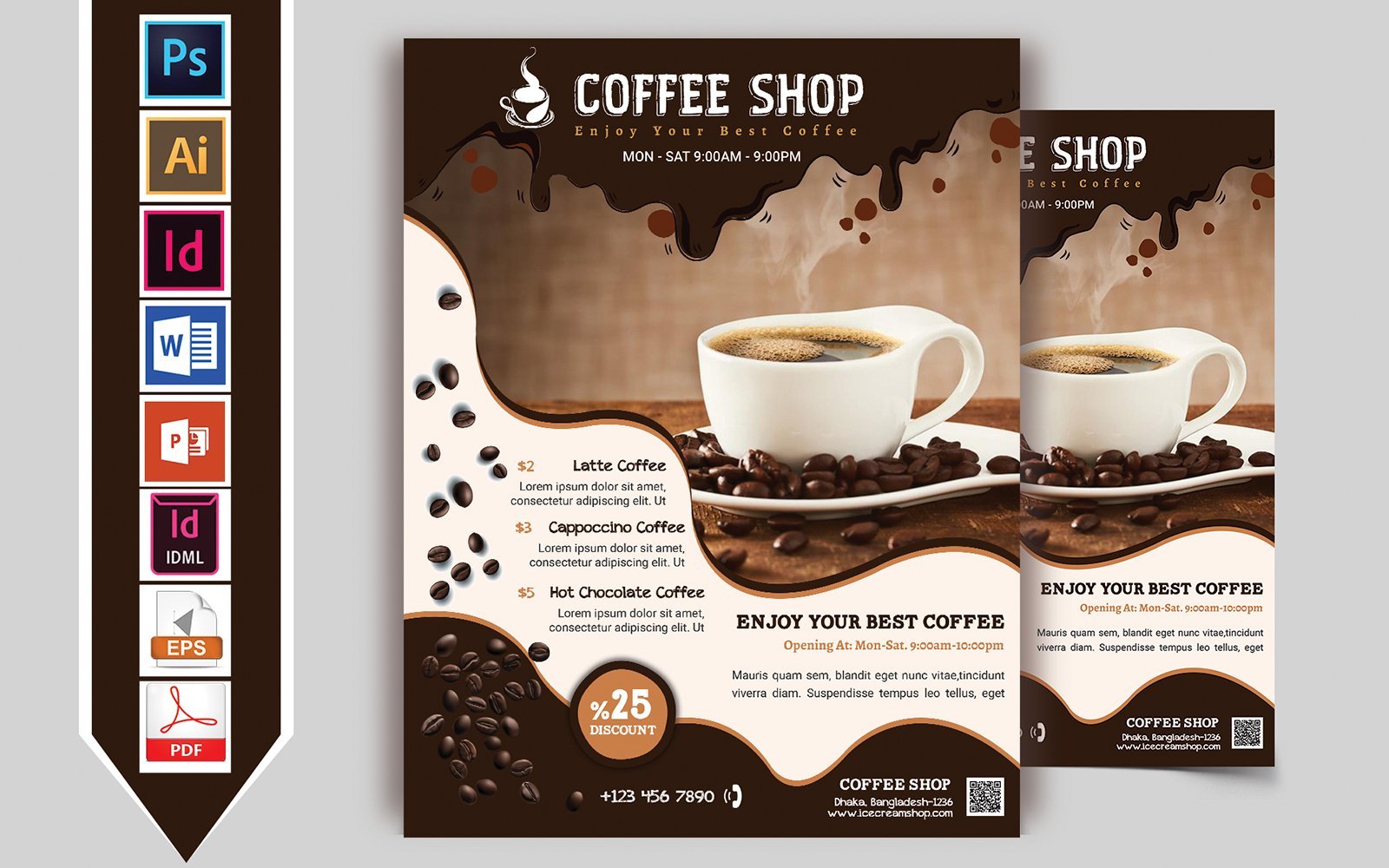 Kit Graphique #106705 Coffee Shop Divers Modles Web - Logo template Preview