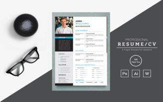 kavin clean and creative word Resume Template