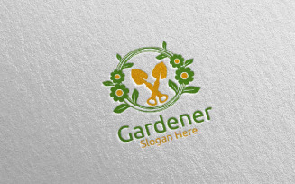 Botanical Gardener Design 6 Logo Template