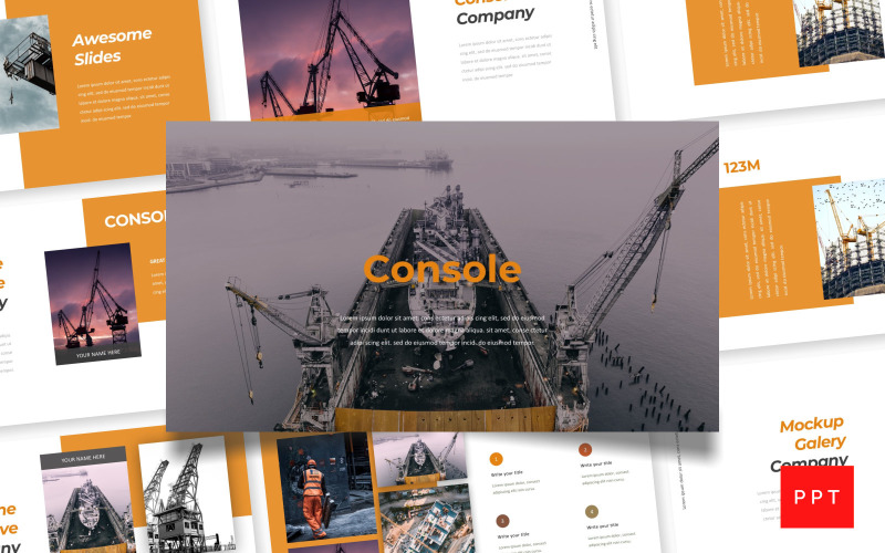 Console - Pitch Deck PowerPoint template PowerPoint Template