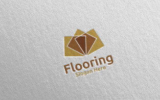 Flooring Parquet Wooden 23 Logo Template