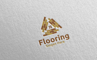 Flooring Parquet Wooden 25 Logo Template