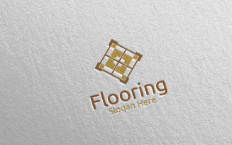 Flooring Parquet Wooden 31 Logo Template